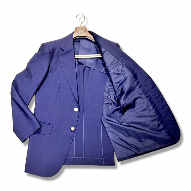 COL コルウ ビスポーク 3B 無地 シングルブレスト ジャケット ネイビー メンズ ビジネス 日本製 フルオ..