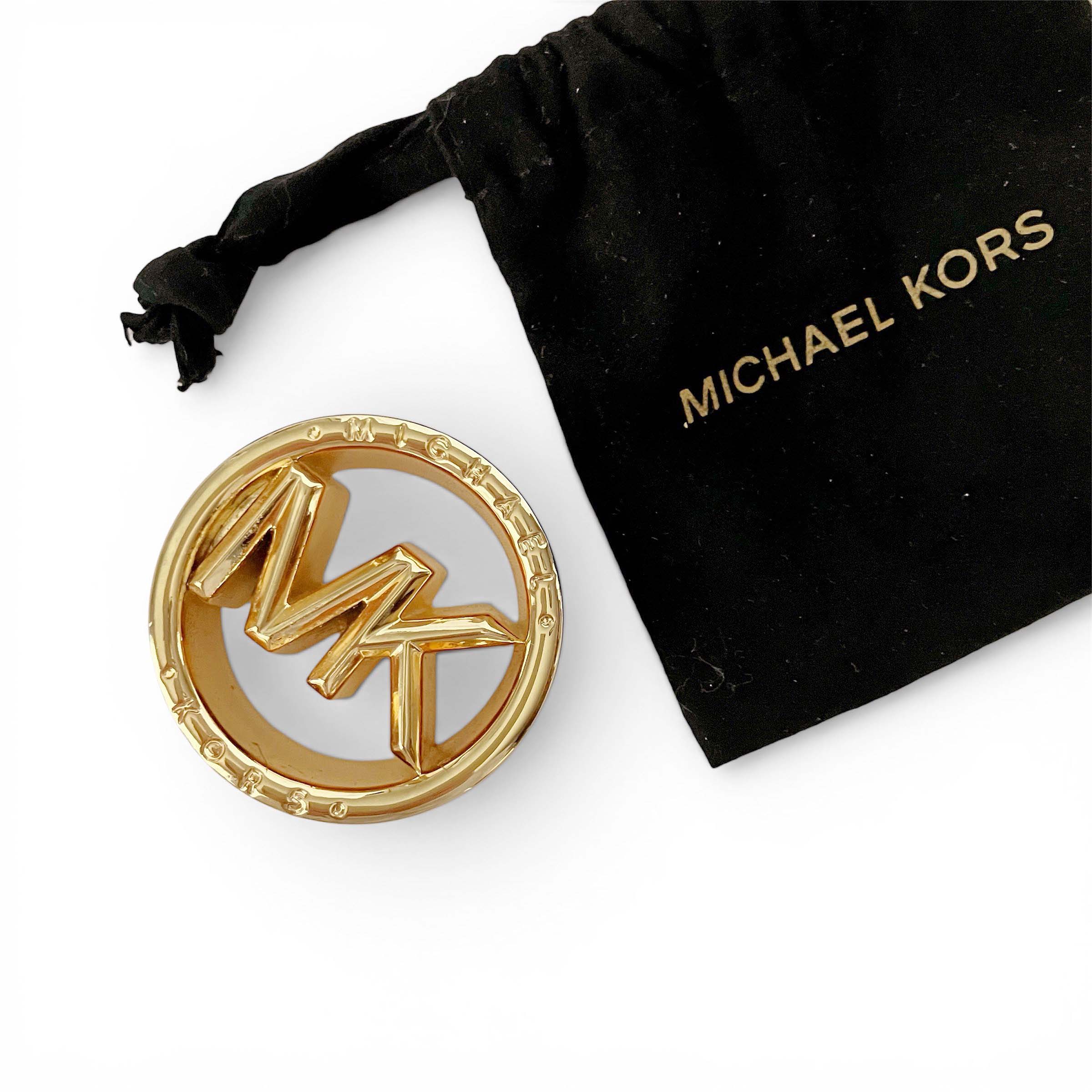 MICHAEL KORS マイケル コース MKロゴ ペーパーウェイト 文鎮 ゴールド ノベルティ 非売品 袋付き【中古】【鑑定済み】