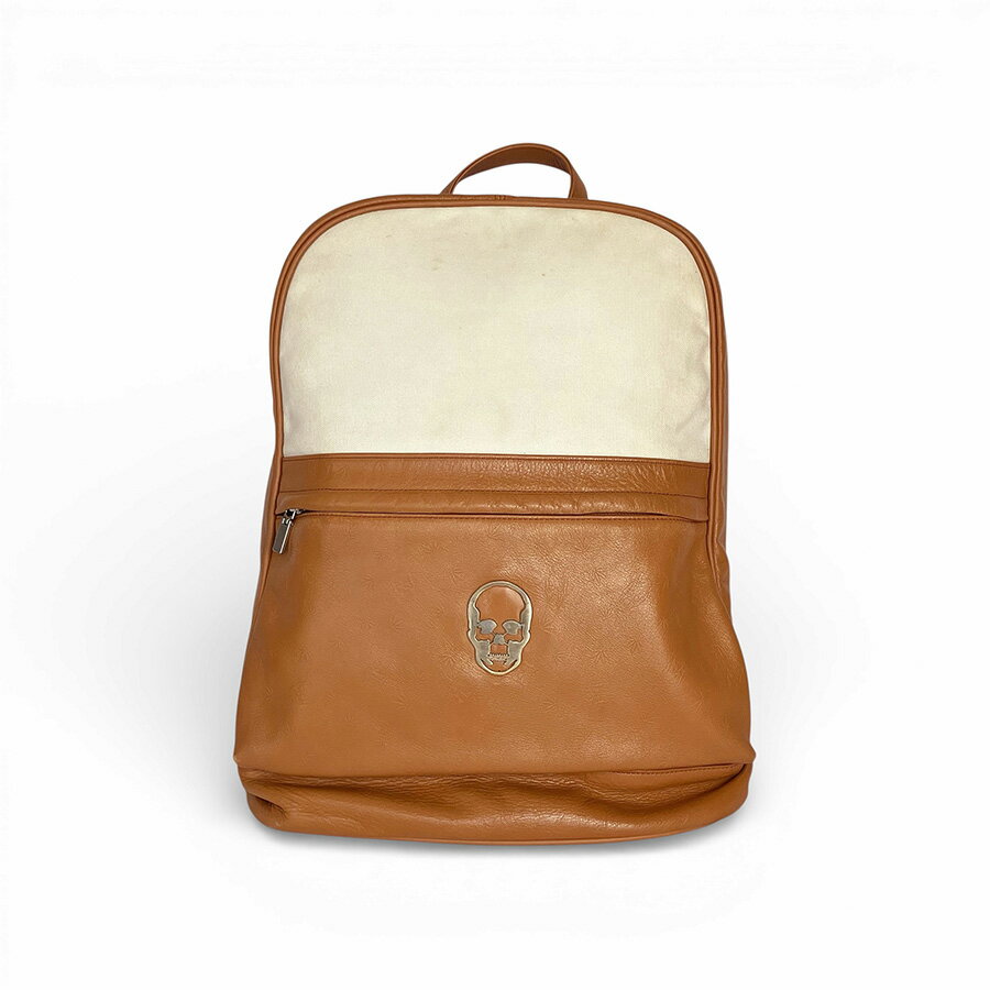 Rakuten - lucien pellat-finet ルシアン ペラフィネ レザー コットンキャンバス リュックサック バッグパック ホワイト キャメル【中古】【鑑定済み】