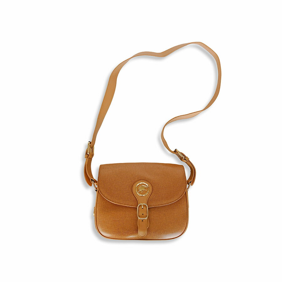 HUNTING WORLD ハンティングワールド レザー ショルダーバッグ クロスボディバッグ キャメル Aランク【中古】【鑑定済み】