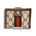 GUCCI Accessory Collection グッチ シェリーライン GG柄 二つ折り 財布 ブラウン ヴィンテージ オールドグッチ イタリア製【中古】【鑑定済み】【送料無料】