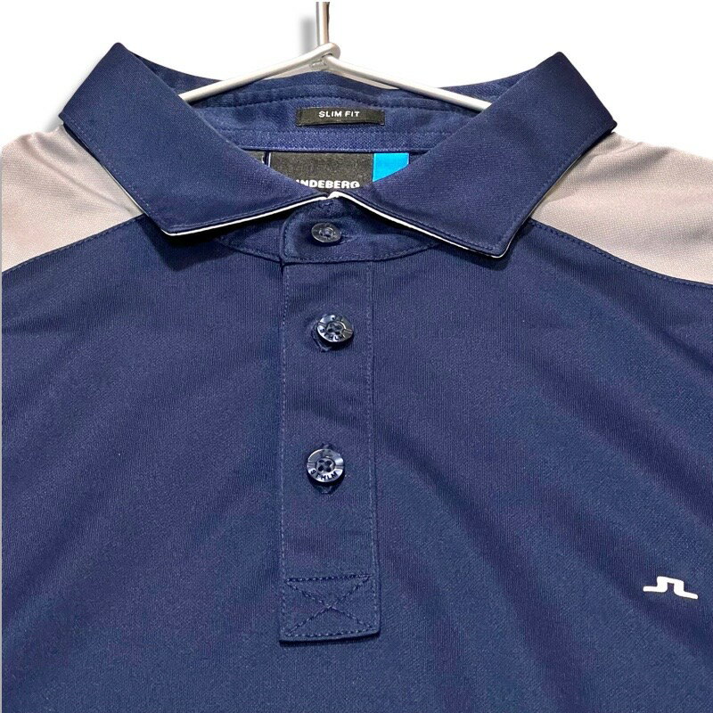 J.LINDEBERG ���������ɥС��� SLIM FIT Ⱦµ �ɥ饤 �ݥ������ �ͥ��ӡ� size L ��� ����ե����� �����ʡ���šۡڴ���Ѥߡۡ�����̵���ۡ���šۡڴ���Ѥߡۡ�����̵����