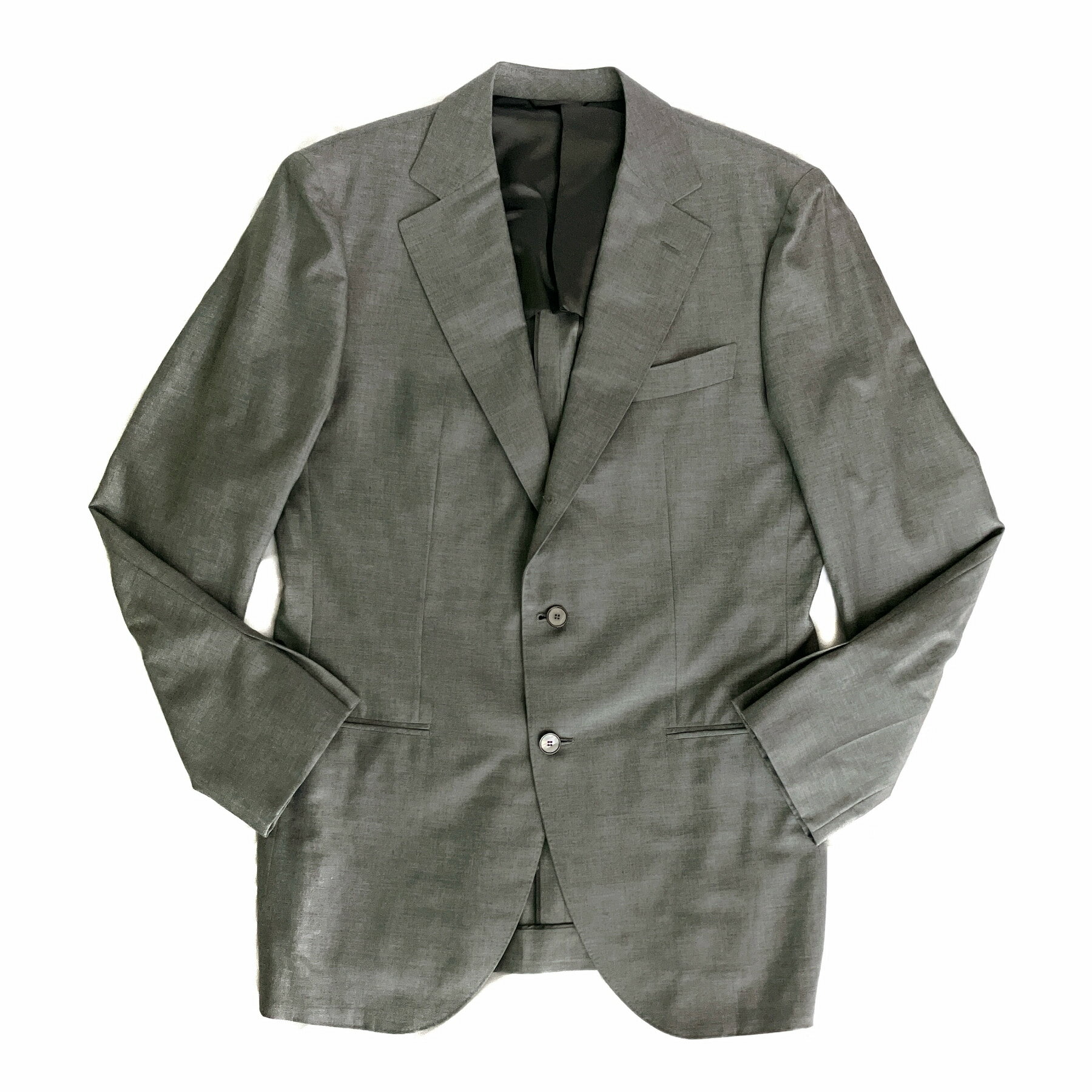 COL コルウ ビスポーク 無地 グレー シングル テーラード ジャケット ビジネス カジュアル メンズ 紳士..