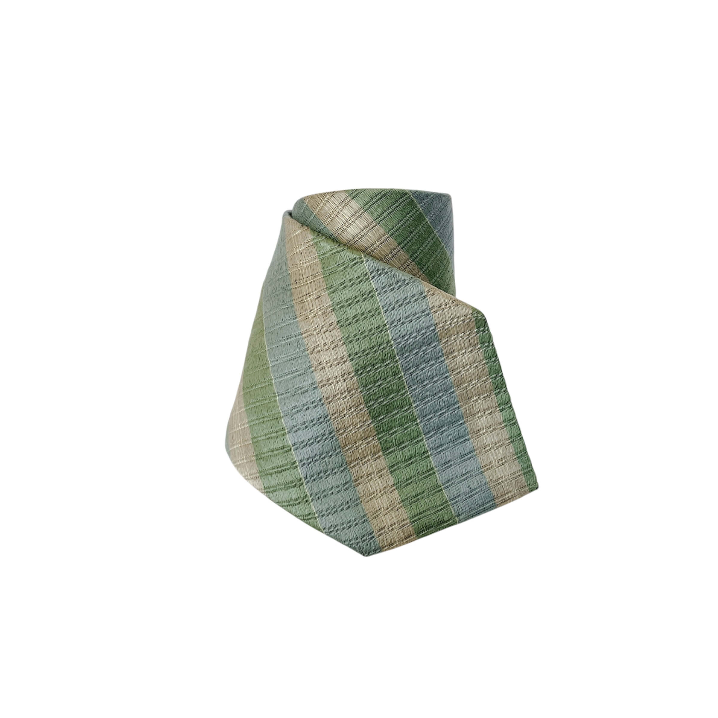 Rakuten - GIANNI VERSACE ジャンニ ヴェルサーチ 斜め ストライプ柄 シルク ワイド ネクタイ ブルー グリーン ビジネス メンズ イタリア製 当時物【中古】【鑑定済み】【送料無料】