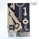 【新品同様・未使用】HERMES エルメス マフラー カシミヤ 《 カザック・キーコレクション 》未使用 鍵 ?? key キー ネイビー 30×160 cm ...