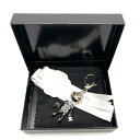 【中古】美品 CHANEL シャネル ライオン カメリア ココマーク ラインストーン ゴールド チャーム キーホルダー B22P eY0698N