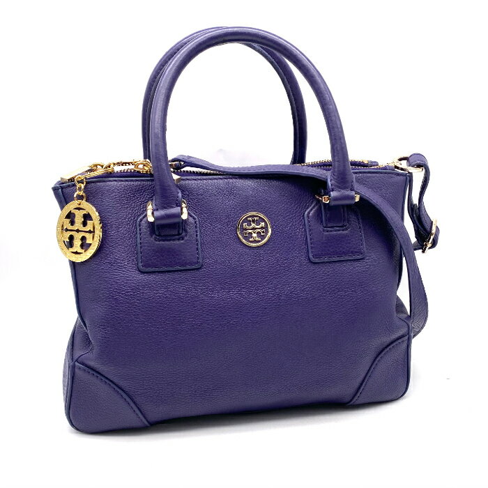 乐天商城 - 【中古】良品 TORY BURCH トリー バーチ ロゴ 2way レザー ハンド ショルダー バッグ fY11258A