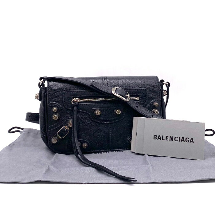 良品 BALENCIAGA バレンシアガ ルカゴール レザー ショルダー バッグ fY02431A