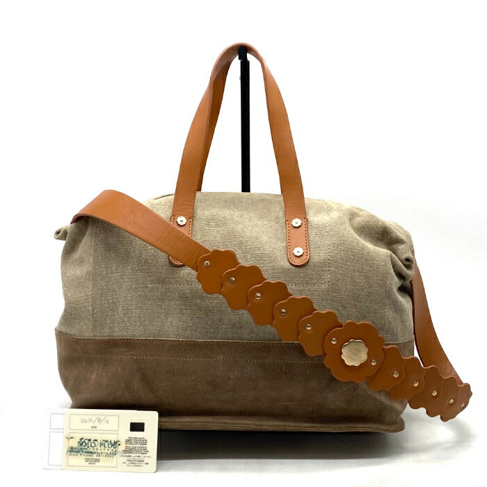【中古】SEE BY CHLO? シーバイ クロエ ロゴ 2way キャンバス スエード レザー ハンド ショルダー バッグ fY11281A