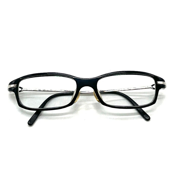 【中古】良品 Cartier カルティエ C モチーフ 度入り シルバー メガネ eH101051N