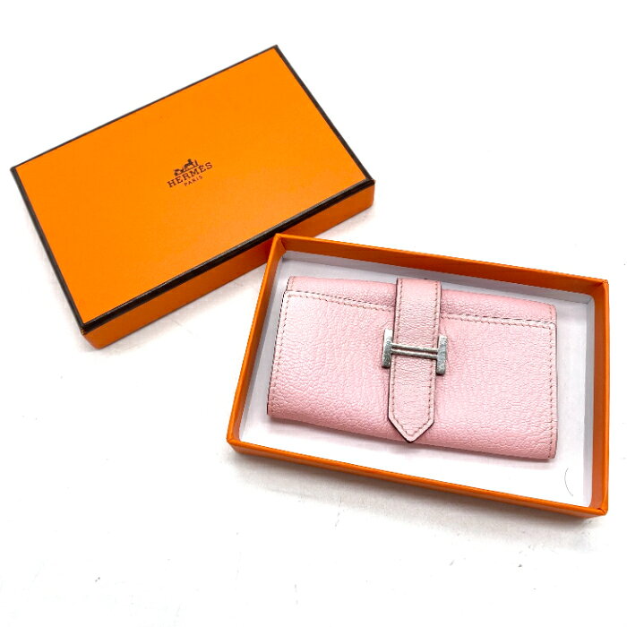 【中古】良品 HERMES エルメス ベアン シェーブル キーケース fY04449N