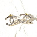 シャネル CHANEL ピアス CCマーク メタル ストラス ラインストーン ダブルC 2024年春夏SSプレコレクション新作 ゴールド BOUCLES OREILLES COCO ABC547 B15387 NU491 24P