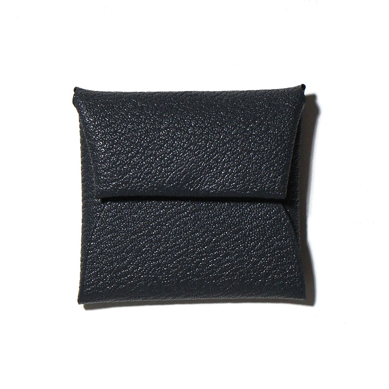 エルメス HERMES コインケース バスティア ヴェルソ シェーヴル・ミゾール レザー 山羊革 グリ・ミスティ 黒 ノワール バイカラー ユニセックス ウィメ...