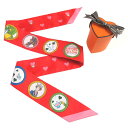 ≪新品≫ エルメス ツイリー Tea Time / ティータイム ルージュヴィフ/ヴェール/マルチカラー rouge vif/vert/multicolor 赤 ピンク ミニ スカーフ ミニ スカーフ 箱 リボン ラッピング ハート Hermes Twilly