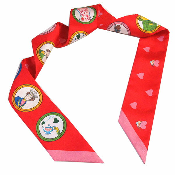 ≪新品≫ エルメス ツイリー Tea Time / ティータイム　ルージュヴィフ/ヴェール/マ...