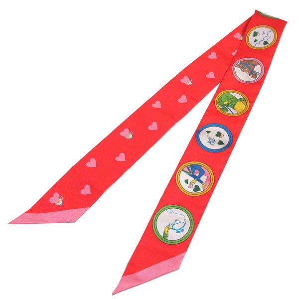 ≪新品≫ エルメス ツイリー Tea Time / ティータイム　ルージュヴィフ/ヴェール/マ...