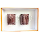 ≪ 新品 ≫ HERMES エルメス マグカップ ペア Hデコ アッシュデコ シリーズ 300ml HERMES Magu Hdeco pair Red Rou...