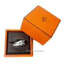 s Vi t GX FeB[W O 53 ({TCY 13) Vo[ SV925 HERMES  { bsO 2A [BrandNew] Hermes Vertige Ring 53 (Japanese Size 13) Silver SV925 HERMES Box Ribbon Wrapping 2 Rows