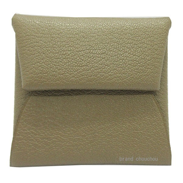 ≪新品≫エルメス バスティア エトゥープ シルバー金具 シェーブル コインケース 財布 HERMES BASTIA CHE..