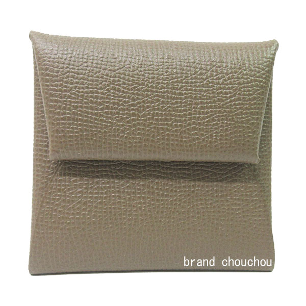 【新品同様・未使用品】【送料無料】エルメス バスティア エプソン エトゥープ コインケース 財布 エトープ【Like new・unused】【Free ship...