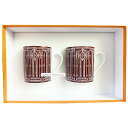 ≪ 新品 ≫ HERMES エルメス マグカップ ペア Hデコ アッシュデコ シリーズ 300ml HERMES Magu Hdeco pair Red Rou...