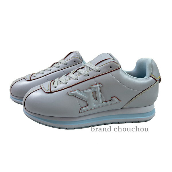 ≪ 新品 ≫ルイヴィトン ファレル・ウィリアムス LV バターソフト スニーカー ブルークレール 1AIKGL 9.5 (日本サイズ 28cm) シューズ 箱 ...