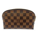 【中古】LOUIS VUITTON ルイ・ヴィトン N47516 ダミエ キャンバス ポシェット・コスメティック ポーチ レディース ブラウン 165835 ポーチ