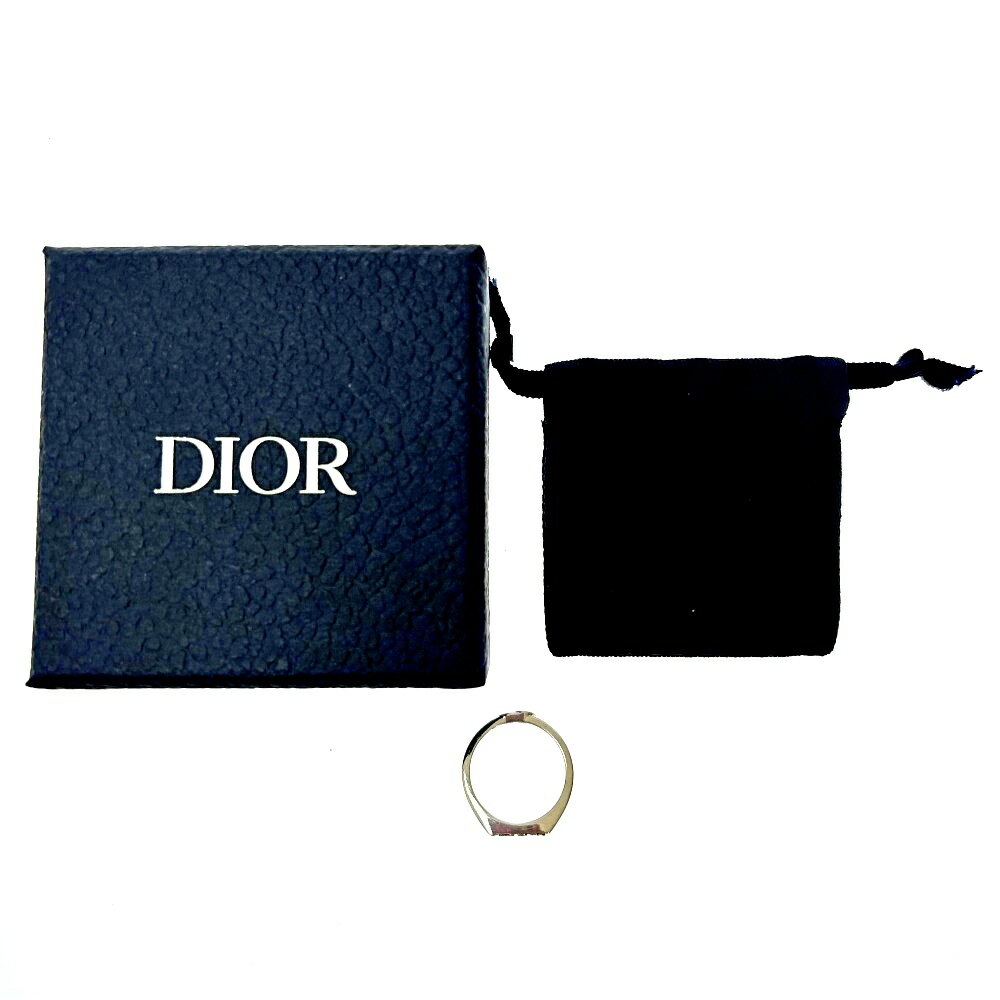 【中古】【箱付き】 Christian Dior クリスチャンディオール シルバー オブリーク シグネットリング 12.7g 925刻印 165507 リング・指輪