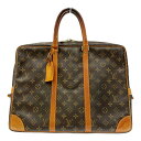 【中古】LOUIS VUITTON ルイ・ヴィトン M53361 モノグラム PVC ポルト ドキュマン・ヴォワヤージュ ビジネスバッグ ブラウン 189065 ビジネスバッグ