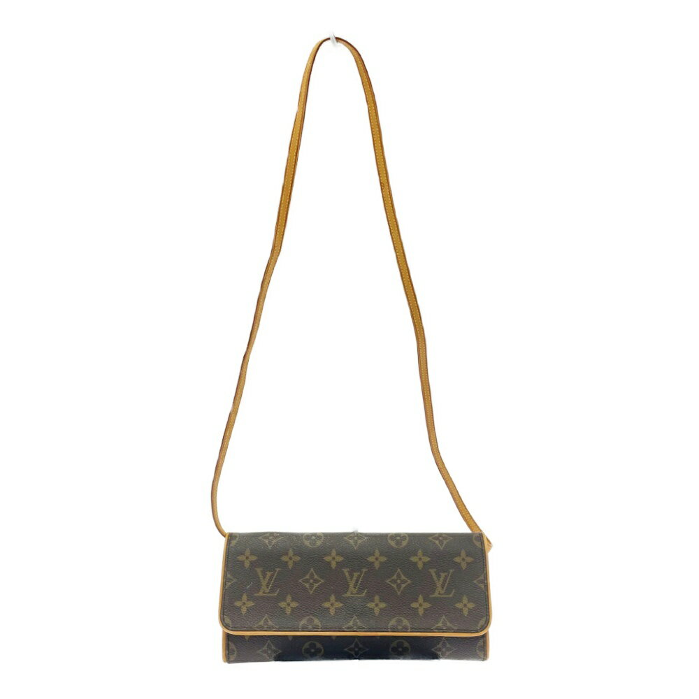 【中古】LOUIS VUITTON ルイ・ヴィトン M51852 モノグラム PVC ポシェットツイン GM ポシェット ブラウン 174543 ポシェット