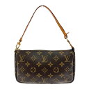 【中古】LOUIS VUITTON ルイ・ヴィトン M40712 モノグラム PVC アクセソワール ポーチ ブラウン 187719 ポーチ