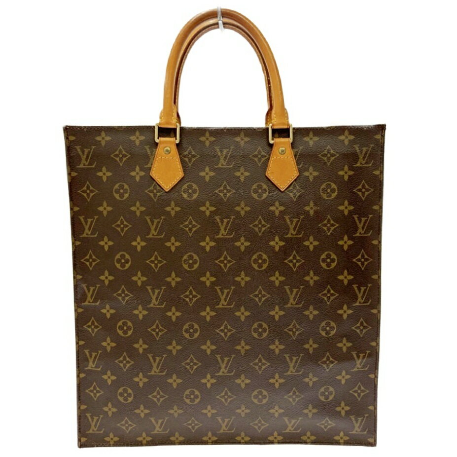 【中古】【ジャンク】 LOUIS VUITTON ルイ・ヴィトン M51140 モノグラム PVC サックプラ トートバッグ ブラウン 194713 トートバッグ