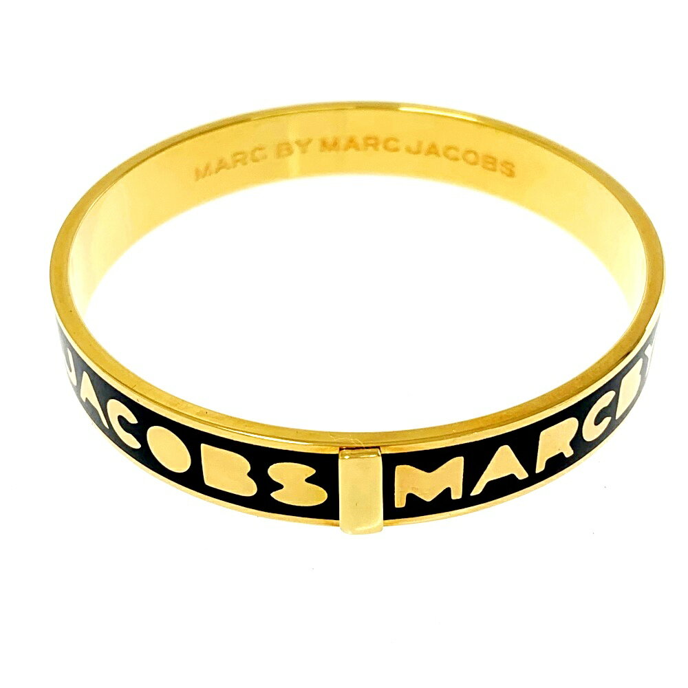 【中古】MARC BY MARC JACOBS マークバイマークジェイコブス GP クラシックマーク ロゴ バングル ブラック 199681 バングル