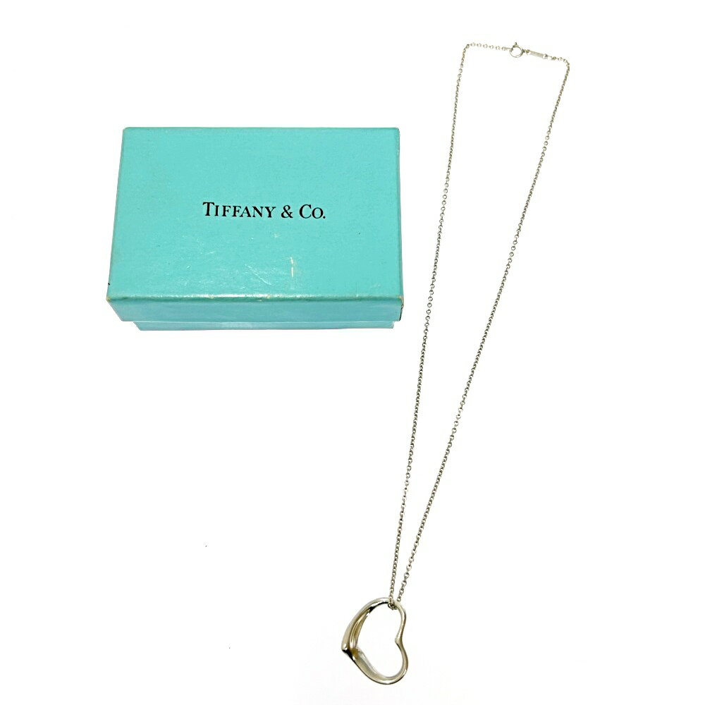 【中古】【箱付き】 TIFFANY&Co. ティファニー スターリングシルバー エルサペレッティ オープンハート ネックレス 4.8g 204875 ネックレス