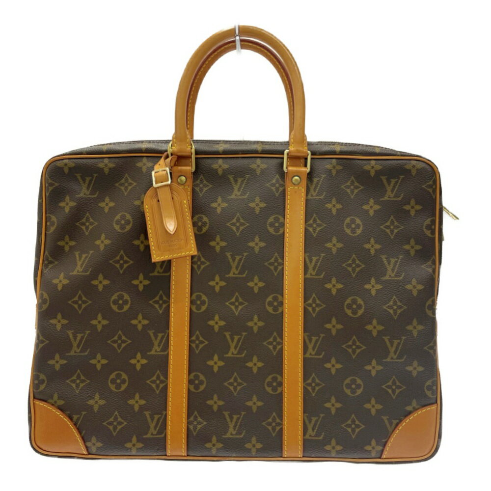 【中古】【ジャンク】 LOUIS VUITTON ルイ・ヴィトン M53361 モノグラム PVC ポルトドキュマン ヴォワヤージュ ブラウン 233841 ビジネスバッグ