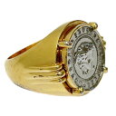 【中古】VERSACE ヴェルサーチ GP メデューサ ロゴ リング メンズ ゴールド 239127 リング・指輪 2