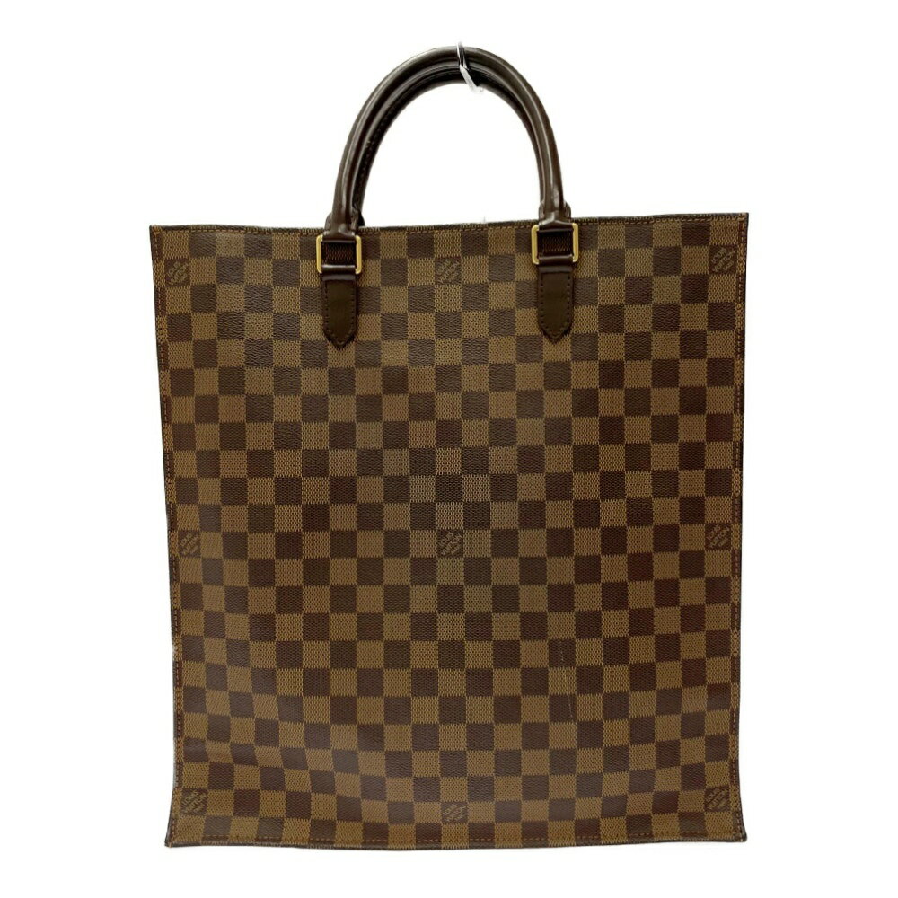 【中古】LOUIS VUITTON ルイ・ヴィトン N51140 ダミエ PVC サックプラ トートバッグ ブラウン 241471 トートバッグ