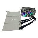 【中古】Christian Dior クリスチャンディオール ジャガード ケニーシャーフ オブリーク メッセンジャーバッグ ネイビー 264289 ショルダーバッグ