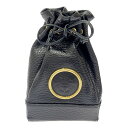 【中古】【箱付き】 Gianni Versace ジャンニ・ヴェルサーチ レザー メデューサ 巾着袋 ポーチ ブラック 269365 ポーチ