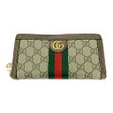 【中古】【箱付き】 GUCCI グッチ 523154・1147 GGキャンバス レザー オフィディア ジップアラウンドウォレット 長財布 367984 長財布(4)