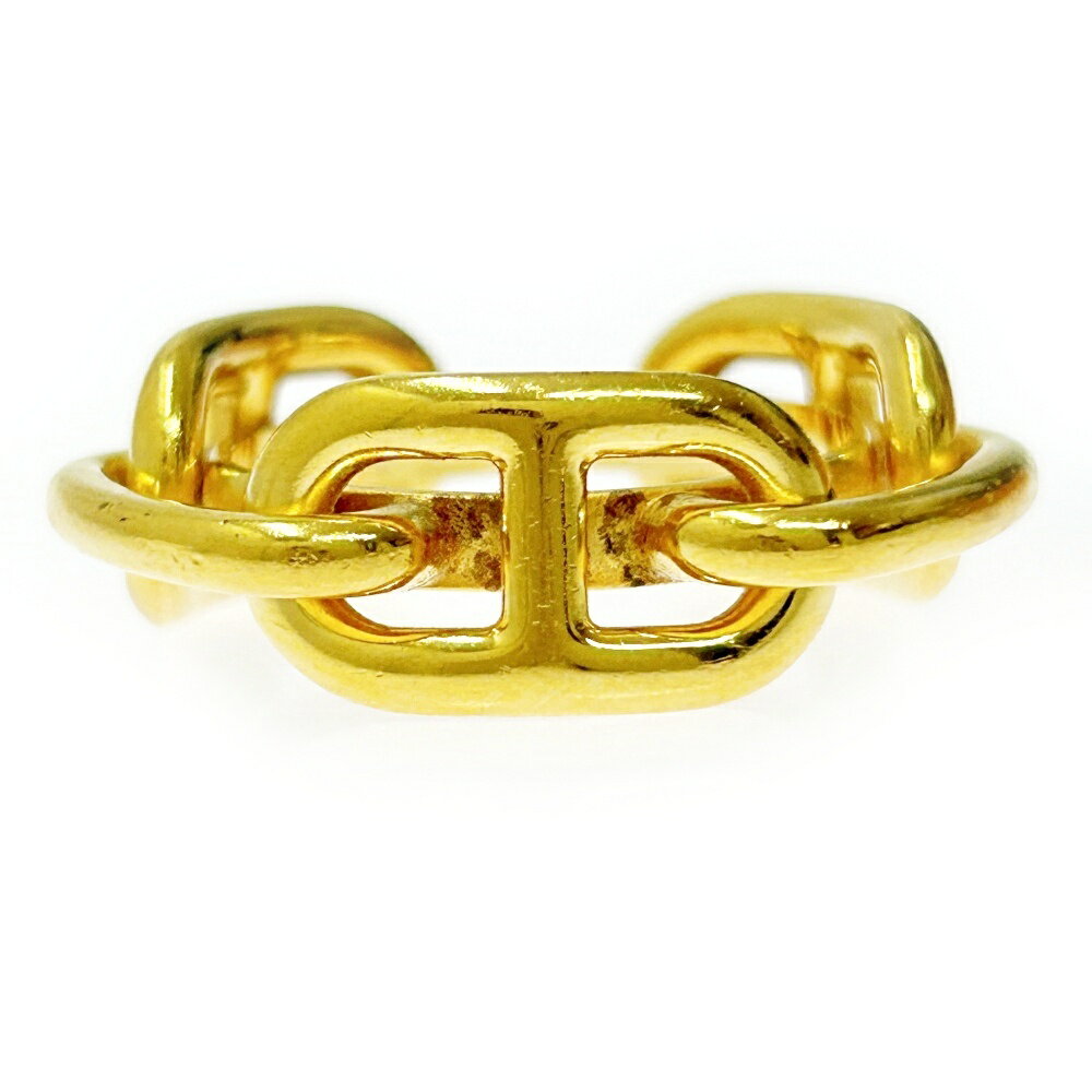 【中古】HERMES エルメス GP シェーヌダンクル スカーフリング レディース ゴールド 364059 スカーフリ..