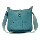 【中古】HERMES エルメス トリヨンクレマンス エブリン 2 PM ブルージーン □I刻印 386919 ショルダーバッグ