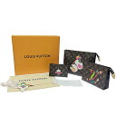 【中古】【箱付き】【未使用】 LOUIS VUITTON ルイ・ヴィトン M13762 モノグラム トリオ ポッシュ トワレ ×村上隆 ブラウン 395921 ...