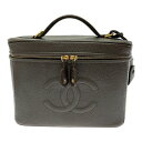 【中古】CHANEL シャネル キャビアスキン 2WAY バニティバッグ ブラウン 424966 ハンドバッグ