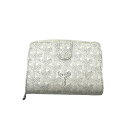 【中古】GOYARD ゴヤール チュイルリー 二つ折り財布 ラウンドジップ PVC レザー ホワイト イエローの商品画像