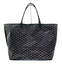 ゴヤール　マザーズバッグ 【美品】GOYARD ゴヤール アンジュ GM トートバッグ リバーシブル ハンドバッグ PVC レザー ネイビー