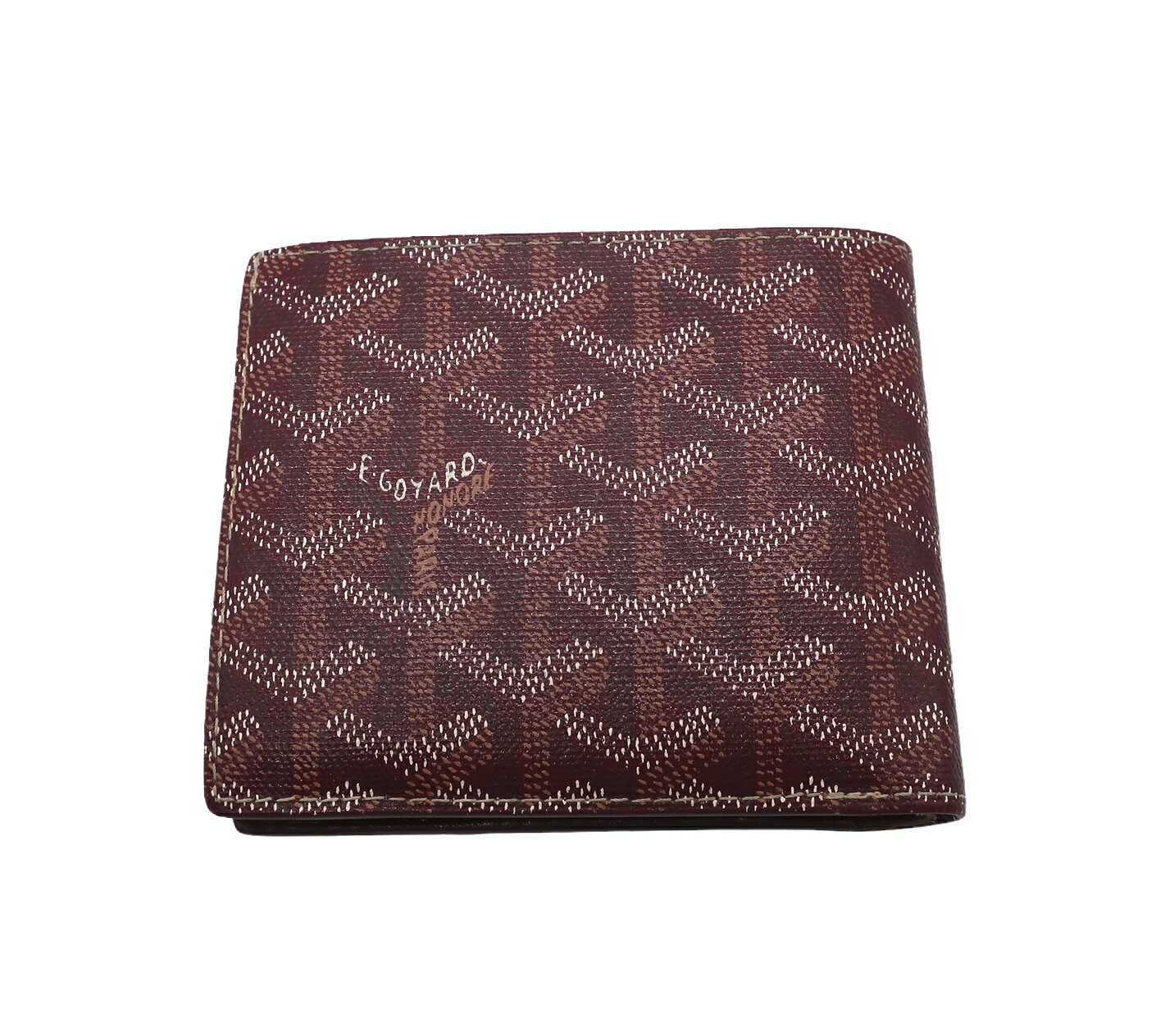 【中古】GOYARD サン・フロランタン ウォレット 二つ折り財布 財布 パープル イエロー PVC ...
