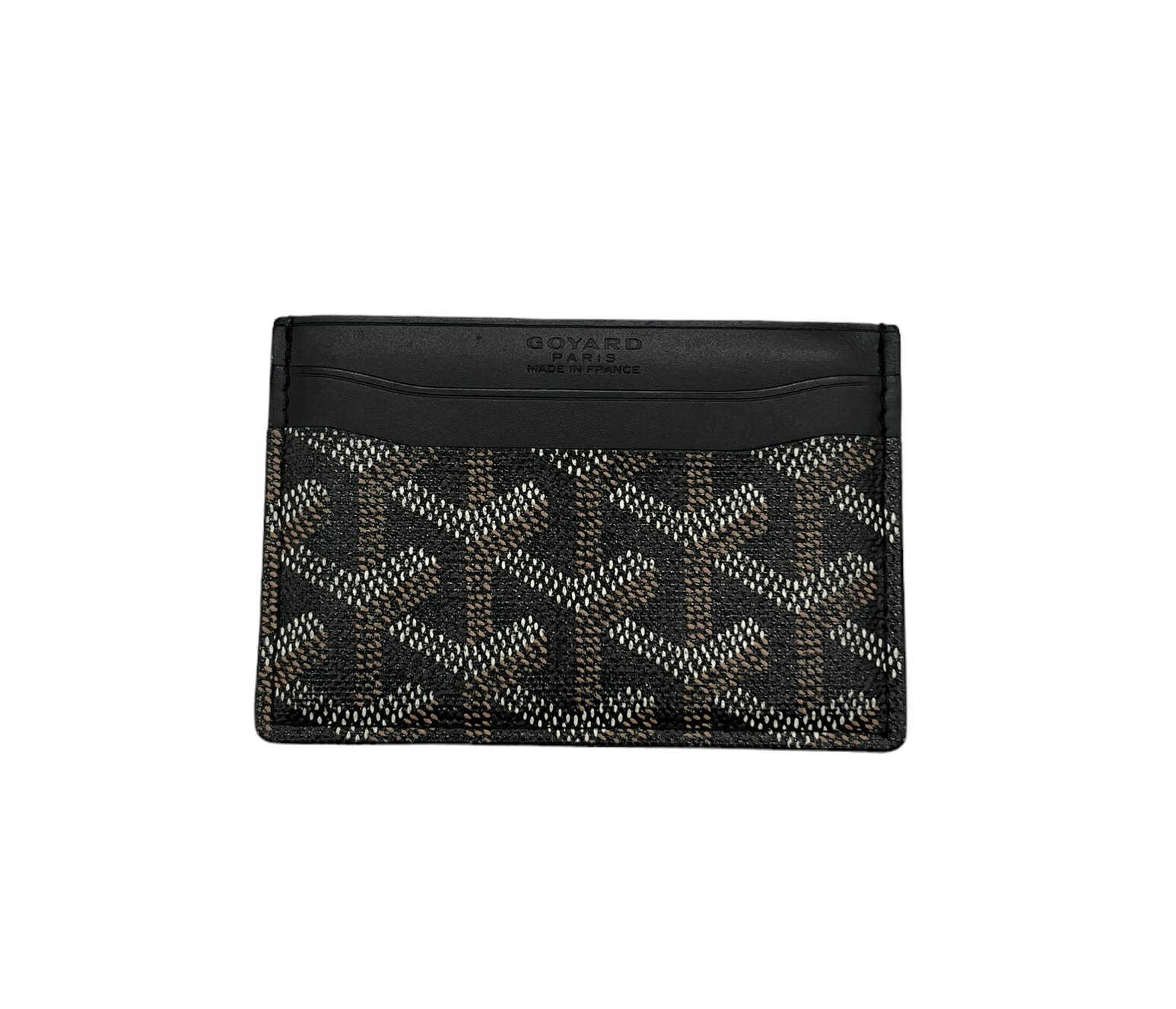 【中古】GOYARD ゴヤール サン・シュルピス カードケース PVC レザー ブラック
