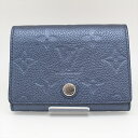 LOUIS VUITTON ルイ・ヴィトン M80944 アンヴェロップ・カルトドゥヴィジット カードケース 名刺入れ モノグラム・アンプラント レザー ネイビーブルー系 【中古品】 N22-1648 中洲店