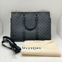 LOUIS VUITTON ルイ・ヴィトン N40024 アントン ブリーフケース ダミエ・グラフィット キャンバス メンズ 2way 【中古品】24-120...